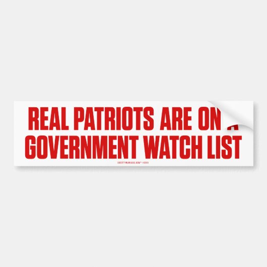 Real Patriots Bumpersticker (Voorkant)