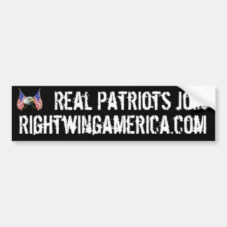 Real Patriots Join Rightwingamerica.com. Bumpersticker