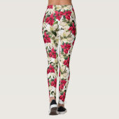 Real Poinsettia Print Leggings (Achterkant)