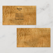 Real Pommele Sapele Veneer Woodgrain Visitekaartje (Voorkant / Achterkant)