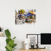 Real Portugal — Lissabon Street Poster (Thuiskantoor)