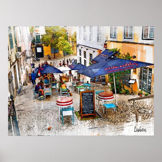 Real Portugal — Lissabon Street Poster (Voorkant)