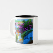 Real Portugal - Obidos Tweekleurige Koffiemok (Voorkant links)