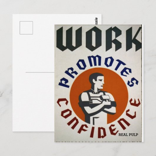 REAL PULP - WPA - de Kracht van het Werk Briefkaart (Voorkant / Achterkant)