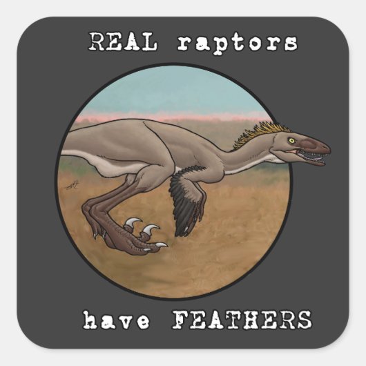 Real Raptors Vierkante Sticker (Voorkant)