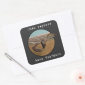 Real Raptors Vierkante Sticker (Envelop)