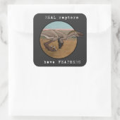 Real Raptors Vierkante Sticker (Tas)