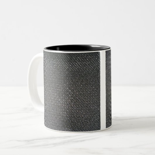 Real RAW Carbon Fibre getextureerd Tweekleurige Koffiemok (Voorkant links)