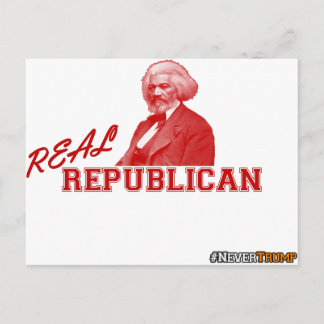 Real Republican, Frederick Douglass, Nooit Trump Briefkaart