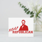 Real Republican, Lincoln Briefkaart (Staand voorkant)