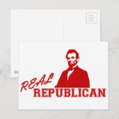 Real Republican, Lincoln Briefkaart (Voorkant / Achterkant)