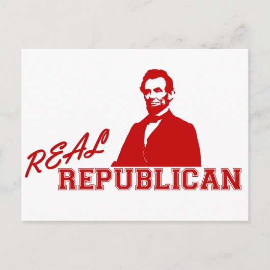 Real Republican, Lincoln Briefkaart (Voorkant)