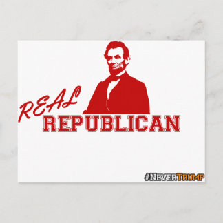 Real Republican, Lincoln, Nooit Trump Briefkaart