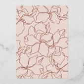 Real Roos Gold Foil Brunch & Bubble Vrijgezellenfe Folie Uitnodiging (Achterkant)