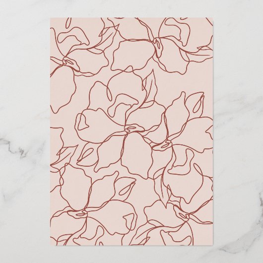 Real Roos Gold Foil Brunch & Bubble Vrijgezellenfe Folie Uitnodiging (Achterkant)