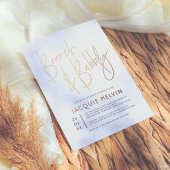 Real Roos Gold Foil Brunch & Bubble Vrijgezellenfe Folie Uitnodiging