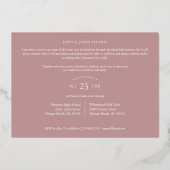 Real Roos Gold Trendy Branches Afstuderen 2 Foto's Folie Uitnodiging (Achterkant)