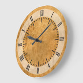 Real Scande Pommele Sapele Veneer Woodgrain Grote Klok (Hoek)