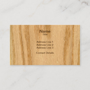 Real Scande Red Oak Veneer Woodgrain Visitekaartje