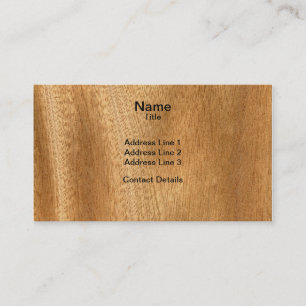 Real Scande Sapele Veneer Woodgrain Visitekaartje