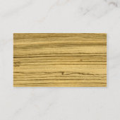 Real Scanned Zebrawood Veneer Woodgrain Visitekaartje (Achterkant)