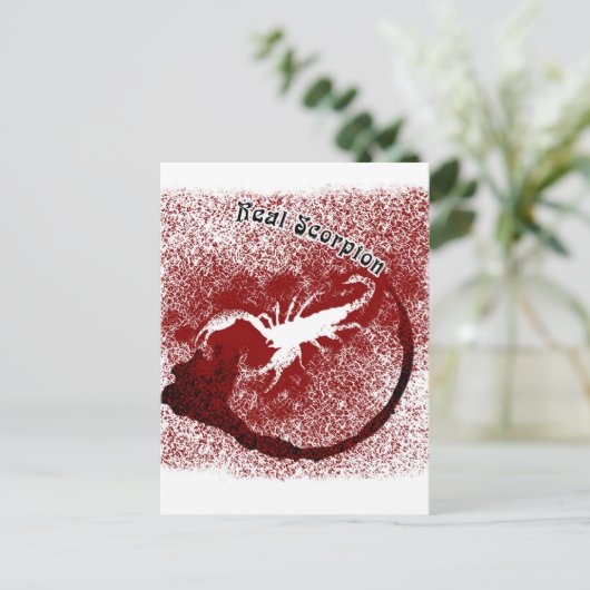 Real Scorpion Briefkaart (Staand voorkant)