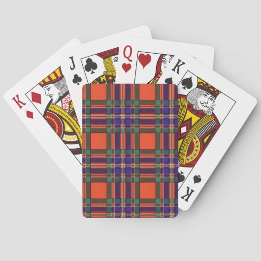 Real Scottish tartan - Macfarlane Pokerkaarten (Achterkant)
