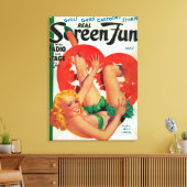 Real Screen Fun Magazine Hoesje 2 Canvas Afdruk (Insitu (Woonkamer))