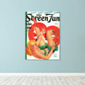 Real Screen Fun Magazine Hoesje 2 Canvas Afdruk (Insitu (Houten vloer))