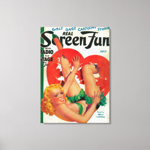 Real Screen Fun Magazine Hoesje 2 Canvas Afdruk