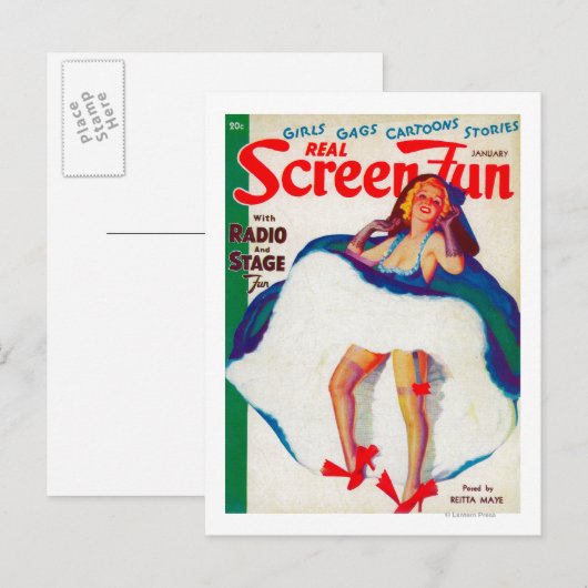 Real Screen Fun Magazine Hoesje 3 Briefkaart (Voorkant / Achterkant)
