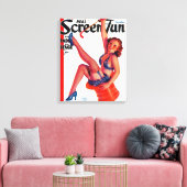 Real Screen Fun Magazine Hoesje 3 Canvas Afdruk (Insitu (Woonkamer))