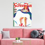 Real Screen Fun Magazine Hoesje Canvas Afdruk (Insitu (Woonkamer))