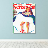 Real Screen Fun Magazine Hoesje Canvas Afdruk (Insitu (Houten vloer))