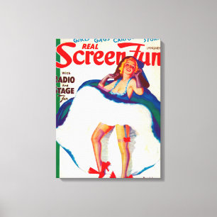 Real Screen Fun Magazine Hoesje Canvas Afdruk