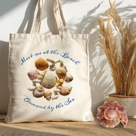 Real Shells Beach Gezegde Canvas tas