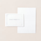 Real Silver Foil Art Deco Wedding Place Card Folie Kaarten (Display)
