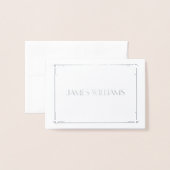 Real Silver Foil Art Deco Wedding Place Card Folie Kaarten (Met envelop)