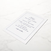 REAL SILVER FOIL Modern Black Weddenschap Folie Uitnodiging (Gedraaid)
