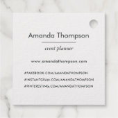 Real Silver Foil Pineapple Event Planner Bedankjes Labels (Achterkant)