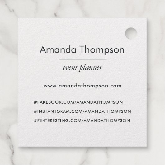 Real Silver Foil Pineapple Event Planner Bedankjes Labels (Achterkant)