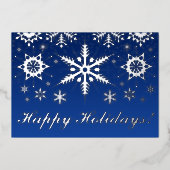 REAL Silver Foil Prettige feestdagen met Snowflake (Voorkant)