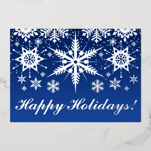 REAL Silver Foil Prettige feestdagen met Snowflake (Voorkant)