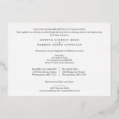 Real Silver Love Quote Wedding 2 Photos Couple Folie Uitnodiging (Achterkant)