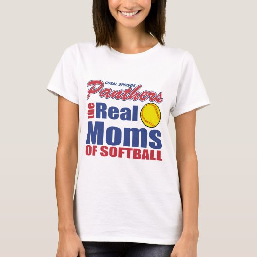 Real Softball Mam T-shirt (Voorkant)