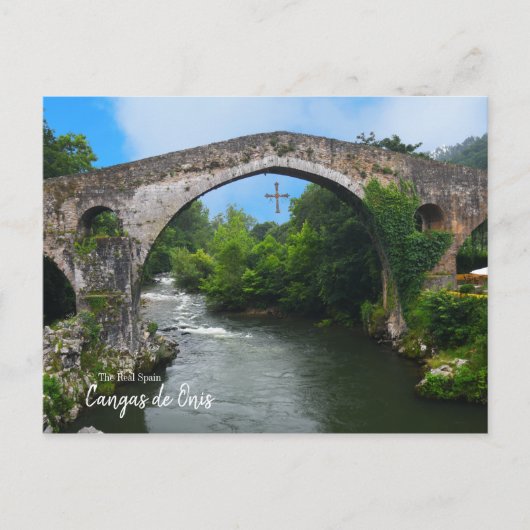 Real Spain- Puente romano de Cangas de Onís Briefkaart (Voorkant)