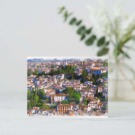 Real Spanje- Granada Briefkaart (Staand voorkant)