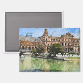 Real Spanje - Sevilla Magneet (Voorkant / Achterkant)