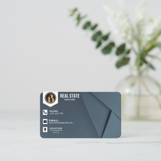 REAL STAAT VISITEKAARTJE (Staand voorkant)