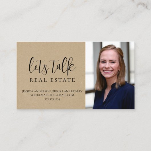 Real-state kraftpapier visitekaartje (Voorkant)